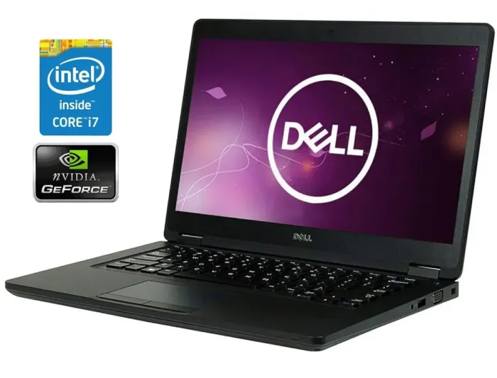Ультрабук Dell Latitude 5480 / 14" (1920x1080) IPS / Intel Core i7-6600U (2 (4) ядра по 2.6 - 3.4 GHz) / 8 GB DDR4 / 256 GB SSD / nVidia GeForce 930MX, 2 GB DDR3, 64-bit / WebCam / Win 10 Pro б/в - зображення 1