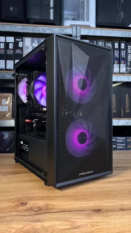 Збірка під замовлення: ігровий ПК ProLogix E102 Tempered Glass and Mesh Black Tower / AMD Ryzen 7 5700X (8 (16) ядер по 3.4 - 4.6 GHz) / 16 GB DDR4 / 512 GB SSD M.2 / AMD Radeon RX 7600, 8 GB GDDR6, 128-bit / 650W б/в - зображення 3