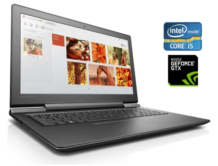 Ігровий ноутбук Lenovo IdeaPad 700-15ISK / 15.6" (1920x1080) IPS / Intel Core i5-6300HQ (4 ядра по 2.3 - 3.2 GHz) / 8 GB DDR4 / 256 GB SSD + 1000 GB HDD / nVidia GeForce GTX 950M, 4 GB DDR3, 128-bit / WebCam / Win 10 Home б/в - зображення 1