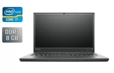 Ноутбук Lenovo ThinkPad T440s / 14" (1920x1080) IPS / Intel Core i7-4600U (2 (4) ядра по 2.1 - 3.3 GHz) / 8 GB DDR3 / 256 GB SSD / Intel HD Graphics 4400 / WebCam / Fingerprint / Windows 10 б/в
