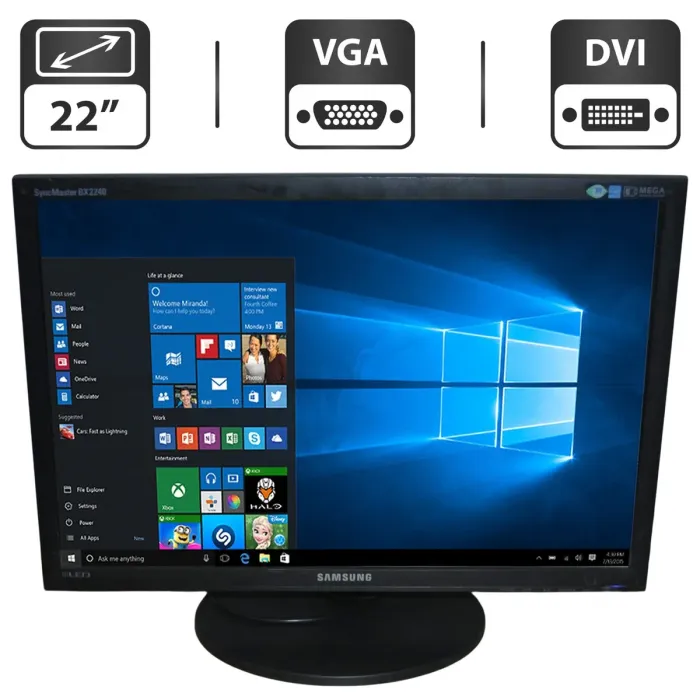Монітор Samsung SyncMaster BX2240W / 22" (1680x1050) TN / VGA, DVI / VESA 75x75 б/в - зображення 1