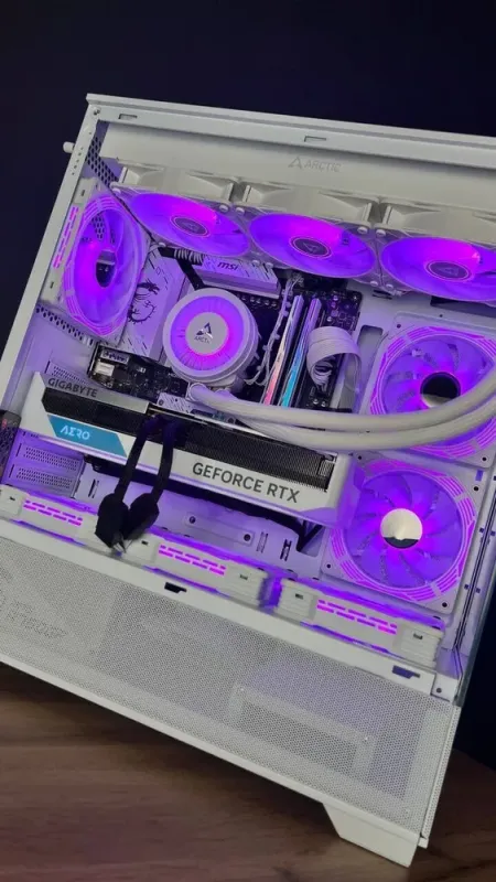 Збірка під замовлення: ігровий ПК GameMax Vista AW White Tower / AMD Ryzen 5 7500F (6 (12) ядер по 3.7 - 5.0 GHz) / 32 GB DDR5 / 1000 GB SSD M.2 / nVidia GeForce RTX 4070 Super, 12 GB GDDR6X, 192-bit / 750W - зображення 5