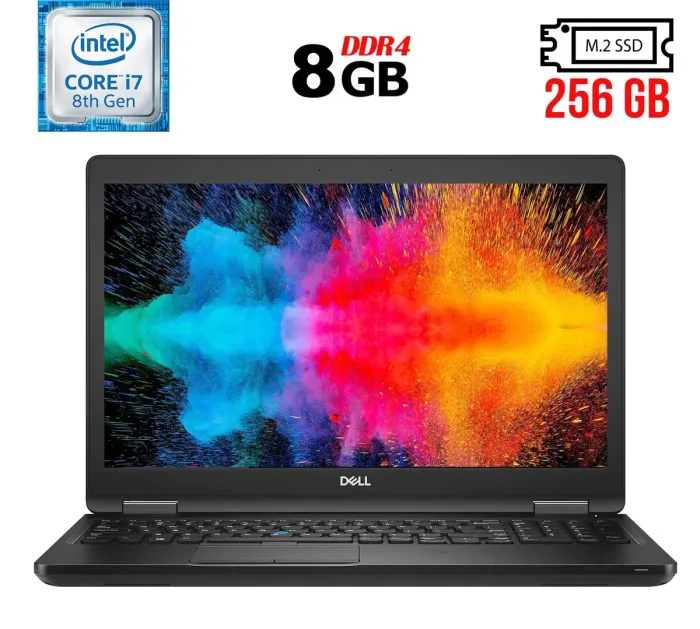 Ультрабук Б-клас Dell Latitude 5590 / 15.6" IPS / Core i7-8650U (4(8) ядра по 1.9-4.2GHz) / 8GB DDR4 / 256GB SSD M.2 / UHD Graphics 620 / USB 3.1 / HDMI / Win 10 б/в - зображення 1