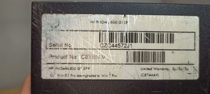 Комп'ютер HP ProDesk 600 G1 SFF / Intel Core i5-4460 (4 ядра по 3.2 - 3.4 GHz) / 16 GB DDR3 / 500 GB HDD / Intel HD Graphics 4600 б/в - зображення 8