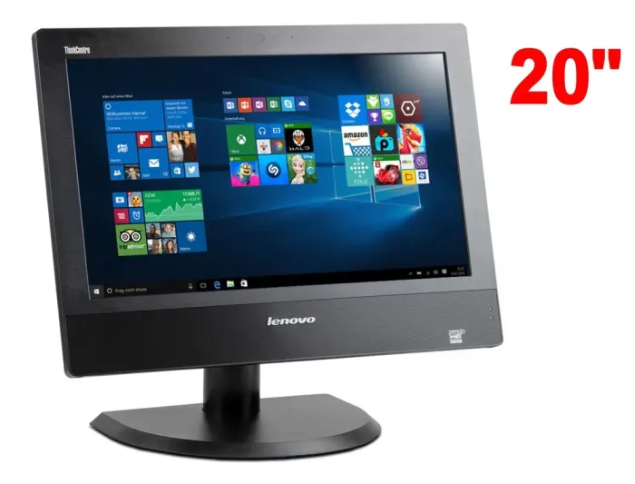 Моноблок Lenovo ThinkCentre M73z All-in-One / 20" (1600x900) TN / Intel Pentium G3220 (2 ядра по 3.0 GHz) / 4 GB DDR3 / 500 GB HDD / Intel HD Graphics / 2x 2W / DVD-ROM б/в - зображення 1