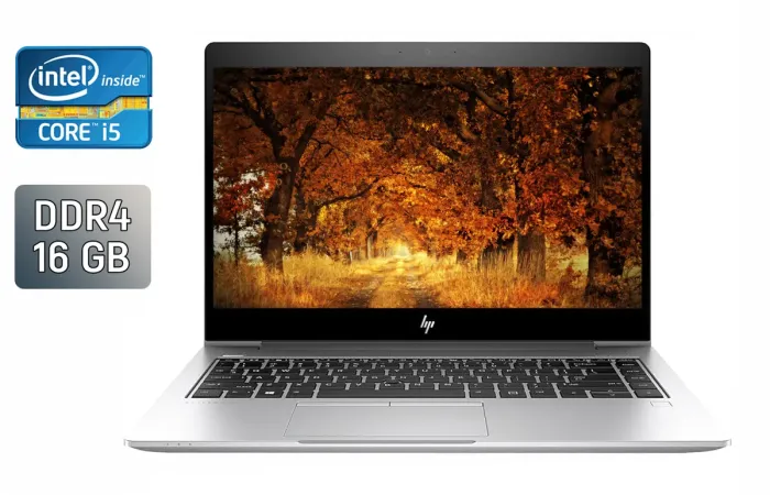 Ультрабук HP EliteBook 840 G6 / 14" (1920x1080) IPS / Intel Core i5-8265U (4 (8) ядра по 1.6 - 3.9 GHz) / 16 GB DDR4 / 512 GB SSD / Intel UHD Graphics 620 / TouchID / WebCam / Windows 10 б/в - зображення 1
