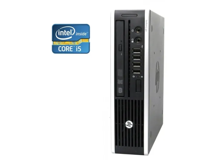 Неттоп Б-клас HP Compaq Elite 8300 USFF / Intel Core i5-3470S (4 ядра по 2.9 - 3.6 GHz) / 4 GB DDR3 / 120 GB SSD / Intel HD Graphics 2500 / DVD-RW б/в - зображення 1