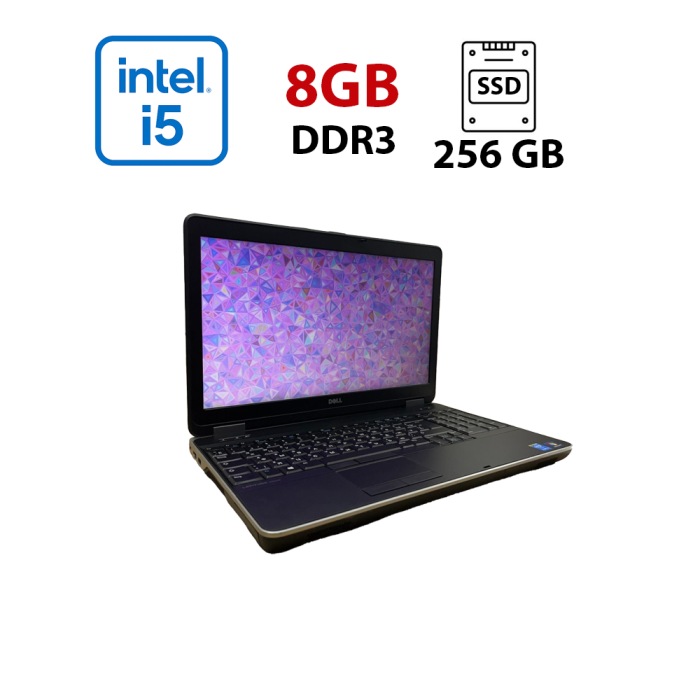 Ноутбук Б-клас Dell Latitude E6540 / 14" (1366x768) TN / Intel Core i5-4210M (2 (4) ядра по 2.6 - 3.2 GHz) / 8 GB DDR3 / 256 GB SSD / Intel HD Graphic 4600 / WebCam б/в - зображення 1