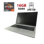 Ультрабук HP EliteBook 855 G7 / 15.6" (1920x1080) IPS / AMD Ryzen 7 Pro 4750U (8 (16) ядер по 1.7 - 4.1 GHz) / 16 GB DDR4 / 240 GB SSD / AMD Radeon RX Vega 8 Graphics / WebCam б/в