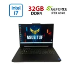 Ігровий ноутбук Asus TUF Gaming F15 FX507ZI / 15,6" (1920x1080) IPS / Intel Core i7-12700H (14 (20) ядер по 3,5 - 4,7 ГГц) / 32 ГБ DDR4 / 512 ГБ SSD / nVidia GeForce RTX 4070, 8 ГБ GDDR6, 128-біт / Веб-камера б/в