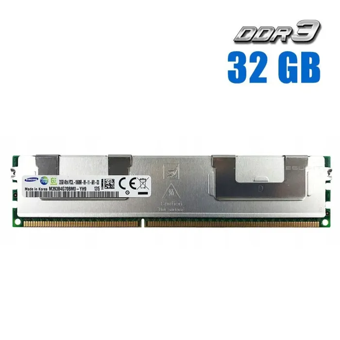 Серверна оперативна пам'ять Samsung / 32 GB / 4Rx4 PC3-10600R / DDR3 ECC / 1333 MHz б/в - зображення 1
