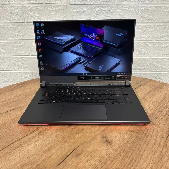 Ігровий ноутбук Б-клас Asus Rog Strix G513QR / 15.6" (1920x1080) IPS / AMD Ryzen 7 5800H (8 (16) ядер по 3.2 - 4.4 GHz) / 16 GB DDR4 / 1000 GB SSD NVMe / nVidia GeForce RTX 3070, 8 GB GDDR6, 256-bit б/в - зображення 2