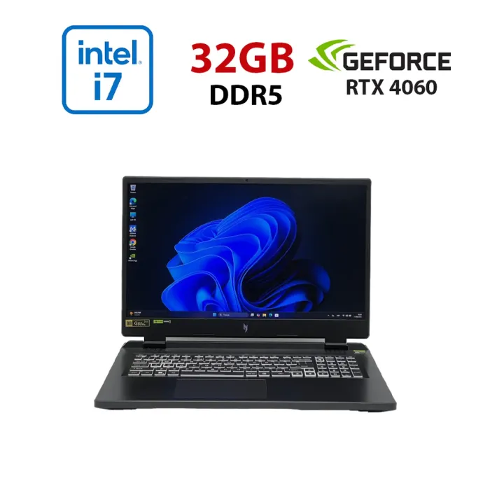 Ігровий ноутбук Acer Nitro 17 AN17-51-70CB / 17,3" (2560x1440) IPS / Intel Core i7-13700H (14 (20) ядер по 3,7 - 5,0 ГГц) / 32 ГБ DDR5 / 960 ГБ SSD / nVidia GeForce RTX 4060, 8 ГБ GDDR6, 128-біт / Веб-камера б/в - зображення 1
