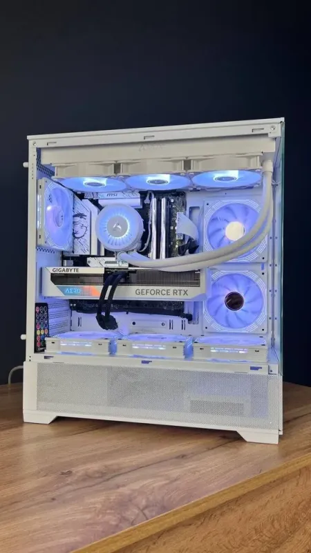 Збірка під замовлення: ігровий ПК GameMax Vista AW White Tower / Intel Core i7-14700F (20 (28) ядер по 1.5 - 5.4 GHz) / 64 GB DDR5 / 1000 GB SSD M.2 / nVidia GeForce RTX 4070 Ti, 12 GB GDDR6X, 192-bit / 850W - зображення 7
