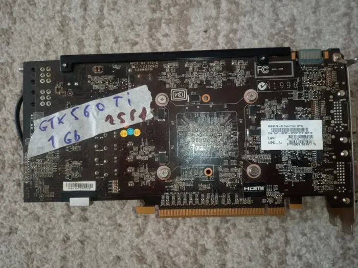 Дискретна відеокарта MSI GeForce GTX 560 Ti, 1 GB GDDR5, 256-bit / 1x mini-HDMI, 2x DVI б/в - зображення 3