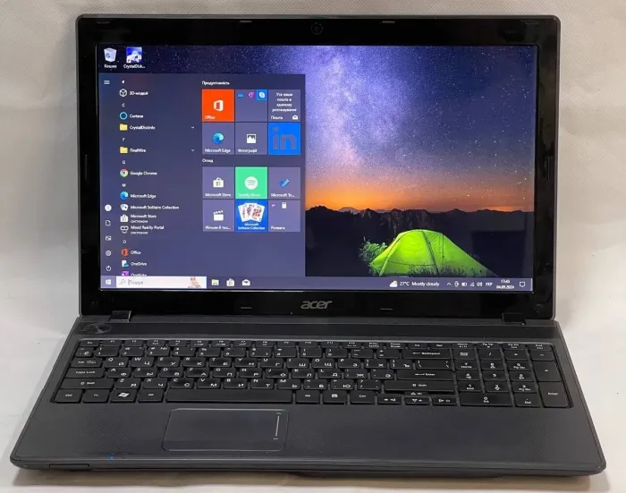 Ноутбук Б-клас Acer Aspire 5733 PEW71 / 15.6" (1366x768) TN / Intel Core i5-520M (2 (4) ядра по 2.4 - 2.93 GHz) / 6 GB DDR3 / 160 GB SSD / Intel HD Graphics / WebCam / Windows 10 Pro б/в - зображення 4