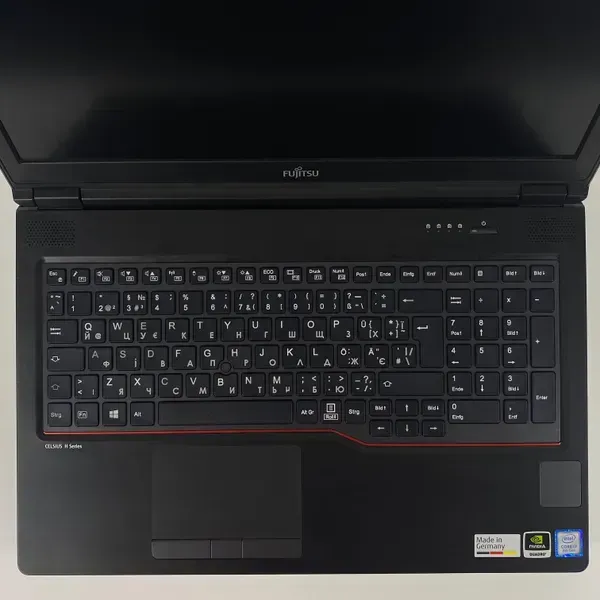 Мобільна робоча станція Б-клас Fujitsu Celsius H780 / 15.6" (1920x1080) IPS / Intel Core i7-8750H (6 (12) ядер по 2.2 - 4.1 GHz) / 16 GB DDR4 / 512 GB SSD / nVidia Quadro P600, 4 GB GDDR5, 128-bit / VGA / WebCam б/в - зображення 4