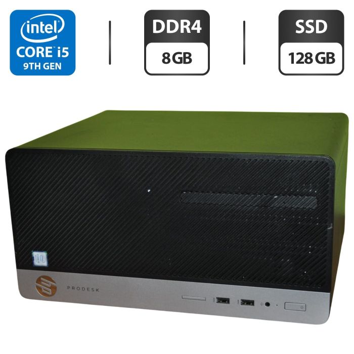 Комп'ютер HP ProDesk 400 G6 Tower / Intel Core i5-9500 (6 ядер по 3,0 - 4,4 ГГц) / 8 ГБ DDR4 / 128 ГБ SSD / Intel UHD Graphics 630 / DVD-ROM б/в - изображение 1