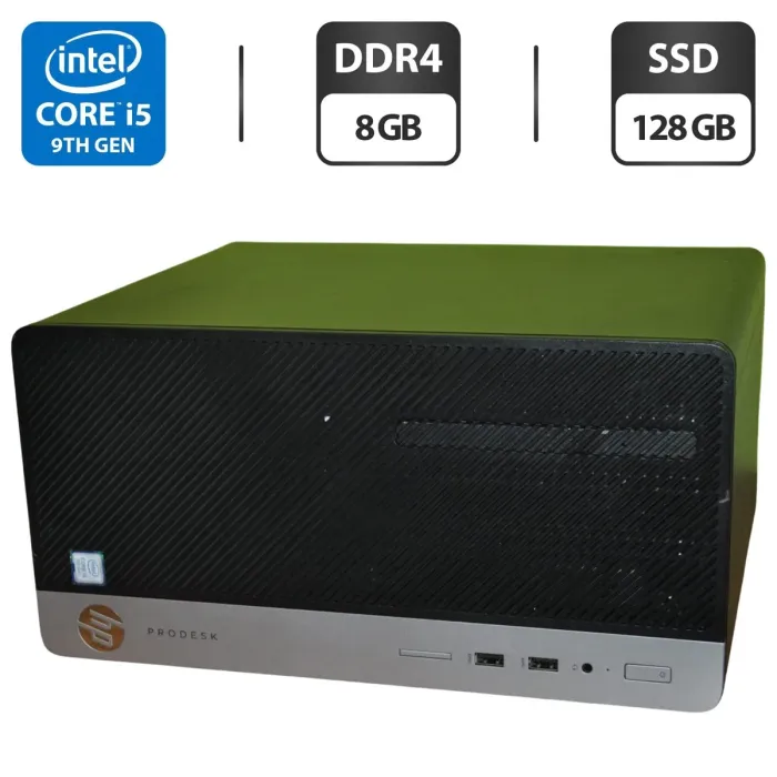 Комп'ютер HP ProDesk 400 G6 Tower / Intel Core i5-9500 (6 ядер по 3,0 - 4,4 ГГц) / 8 ГБ DDR4 / 128 ГБ SSD / Intel UHD Graphics 630 / DVD-ROM б/в - зображення 1