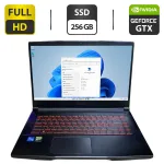 Ігровий ноутбук MSI GF63 Thin 11UC / 15.6" (1920x1080) IPS / Intel Core i5-11400H (6 (12) ядер по 2.7 - 4.5 GHz) / 8 GB DDR4 / 256 GB SSD / nVidia GeForce GTX 1650, 4 GB GDDR5, 128-bit / WebCam б/в
