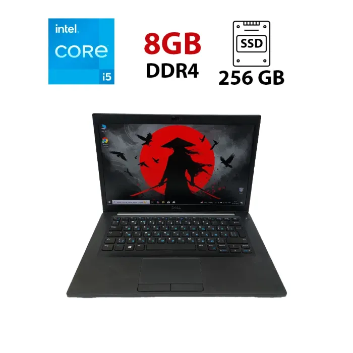 Ноутбук Dell Latitude E7490 / 14" (1920x1080) IPS / Intel Core i5-8250U (4 (8) ядра по 1.6 - 3.4 GHz) / 8 GB DDR4 / 256 GB SSD / Intel UHD Graphics 620 / WebCam б/в - зображення 1