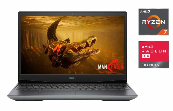 Ігровий ноутбук Dell G5 5505 / 15.6" (1920x1080) IPS / AMD Ryzen 7 4800H (8 (16) ядер по 2.9 - 4.2 GHz) / 16 GB DDR4 / 512 GB SSD / AMD Radeon RX 5600M, 6 GB GDDR6, 192-bit / WebCam / Windows 10 б/в - зображення 1