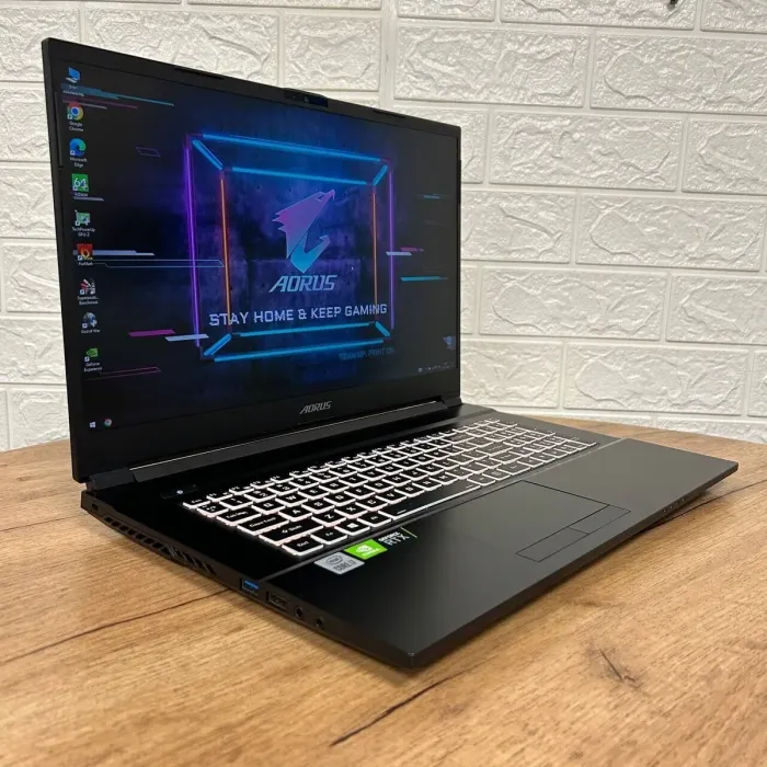 Ігровий ноутбук Б-клас Gigabyte Aorus 7 KB / 17.3" (1920x1080) IPS / Intel Core i7-10750H (6 (12) ядер по 2.6 - 5.0 GHz) / 16 GB DDR4 / 512 GB SSD / nVidia GeForce RTX 2060, 6 GB GDDR6, 192-bit / WebCam б/в - зображення 4
