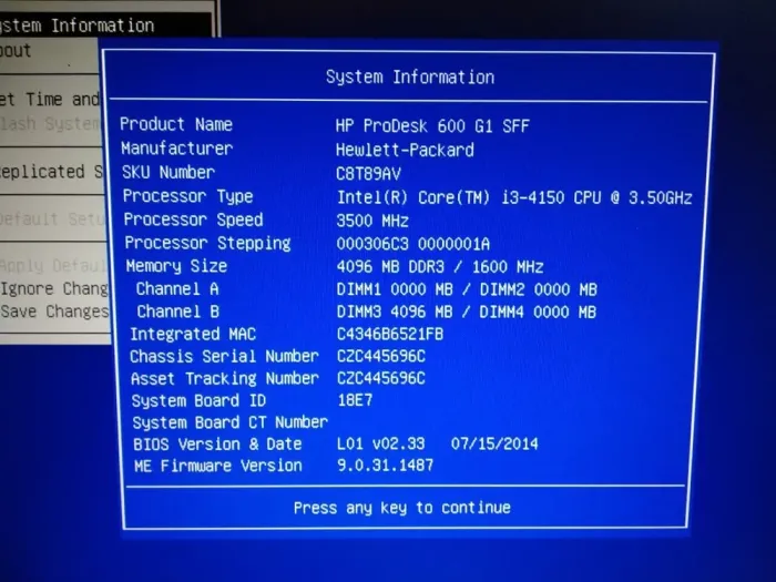 Системний блок HP ProDesk 600 G1 SFF / Core i3-4150 (2(4) ядра по 3.5GHz) / 4GB DDR3 / 500GB HDD / HD Graphics 4400 / DVD-RW / DisplayPort б/в - зображення 8