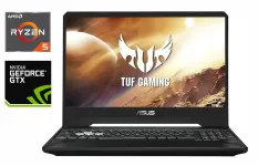 Ігровий ноутбук Б-клас Asus TUF Gaming FX505DT / 15.6" (1920x1080) IPS / AMD Ryzen 5 3550H (4 (8) ядра по 2.1 - 3.7 GHz) / 16 GB DDR4 / 512 GB SSD / nVidia GeForce GTX 1650, 4 GB GDDR6, 128-bit / WebCam / HDMI б/в