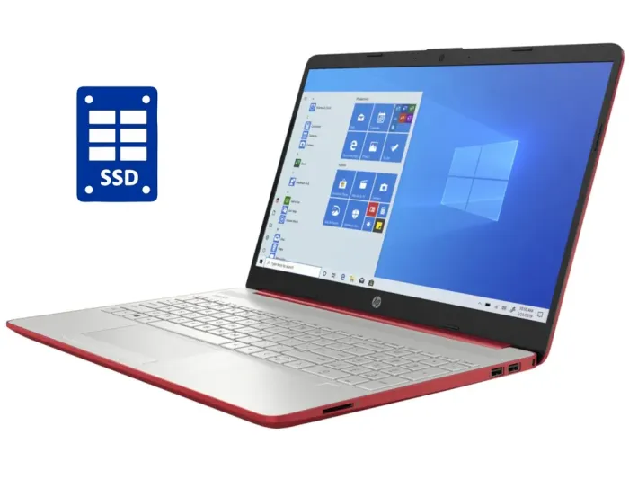 Ультрабук HP 15-dw0083wm / 15.6" (1366x768) TN / Intel Pentium Silver N5030 (4 ядра по 1.1 - 3.1 GHz) / 8 GB DDR4 / 256 GB SSD / Intel UHD Graphics 605 / WebCam б/в - зображення 1