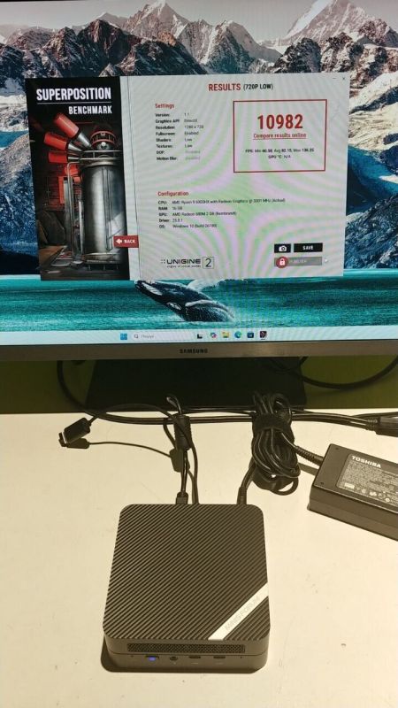 Неттоп Beelink GR9 USFF / AMD Ryzen 9 5900HX (8 (16) ядер по 3.3 - 4.6 GHz) / 16 GB DDR4 / 240 GB SSD / AMD RX Vega 8 / USB 3.1 / Wi-Fi / Bluetooth / Блок живлення в комплекті б/в - зображення 6