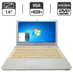 Ноутбук Sony VPCEA / 14" (1366x768) TN / Intel Core i3-350M (2 (4) ядра по 2.2 GHz) / 6 GB DDR3 / 320 GB HDD / Intel HD Graphics / WebCam / DVD-ROM б/в