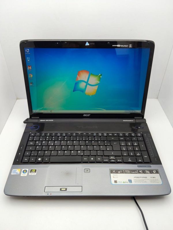 Ноутбук Acer Aspire 7738 / 17.3" (1440x900) TN / Intel Core 2 Duo T6500 (2 ядра по 2.1 GHz) / 6 GB DDR3 / 320 GB HDD / nVidia GeForce GT 130M, 1 GB GDDR3, 128-bit / WebCam / DVD-ROM б/в - зображення 2