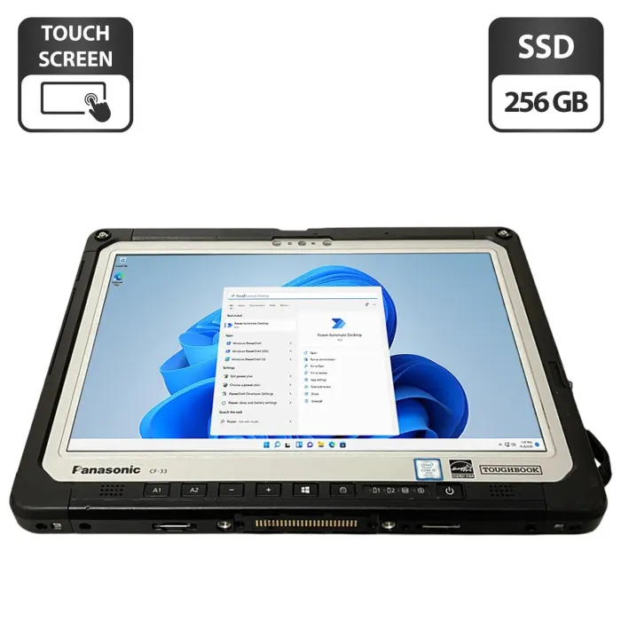 Захищений планшет Panasonic Toughbook CF-33 / 12" (2160x1440) IPS Touch / Intel Core i5-7300U (2 (4) ядра по 2.6 - 3.5 GHz) / 8 GB DDR3 / 256 GB SSD / Intel HD Graphics 620 / WebCam / Стилус / Два АКБ / Без клавіатури б/в - зображення 1
