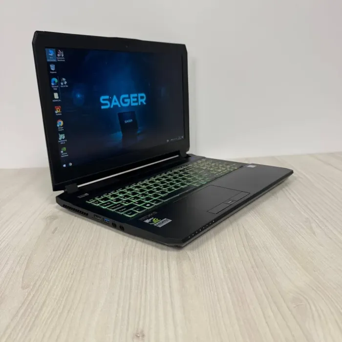 Ігровий ноутбук Clevo Sager P650RP6 / 15.6" (1920x1080) IPS / Intel Core i7-6700HQ (4 (8) ядра по 2.6 - 3.5 GHz) / 16 GB DDR4 / 1000 GB SSD / nVidia GeForce GTX 1060, 6 GB GDDR5, 192-bit / WebCam б/в - зображення 4