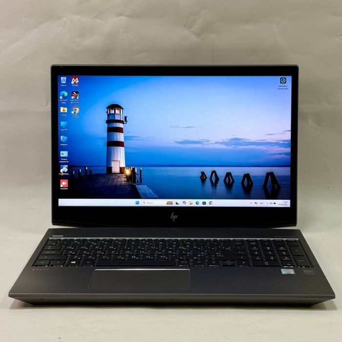 Мобільна робоча станція HP ZBook 15v G5 / 15,6" (1920x1080) IPS / Intel Core i7-8850H (6 (12) ядер по 2,6 - 4,3 ГГц) / 32 ГБ DDR4 / 512 ГБ SSD / nVidia Quadro P600, 4 ГБ GDDR5, 128-біт / WebCam / Windows 11 Pro б/в - зображення 2