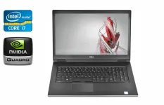 Мобільна робоча станція Dell Precision 7740 / 17.3" (1920x1080) IPS / Intel Core i7-9750H (6 (12) ядер по 2.6 - 4.5 GHz) / 64 GB DDR4 / 1000 GB SSD / nVidia Quadro RTX 4000, 8 GB GDDR6, 256-bit / WebCam / Windows 10 б/в