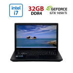 Ігровий ноутбук Б-класу Asus ROG Strix GL753VE / 17" (1920x1080) IPS / Intel Core i7-7700HQ (4 (8) ядра по 2,80 - 3,80 ГГц) / 32 ГБ DDR4 / 960 ГБ SSD / nVidia GeForce GTX 1050 Ti, 4 ГБ GDDR5, 128-біт / WebCam б/в