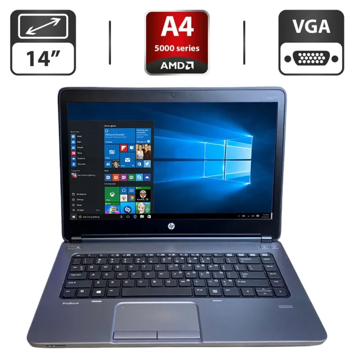 Ноутбук HP ProBook MT41 / 14" (1366x768) TN / AMD A4-5150M (2 ядра по 2.7 - 3.3 GHz) / 4 GB DDR3 / 250 GB HDD / AMD Radeon HD 8350G б/в - зображення 1