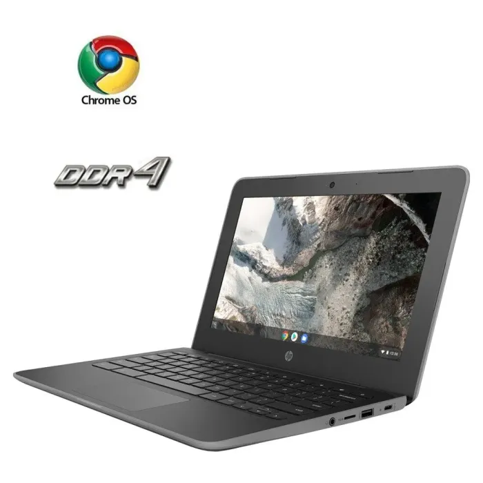 Нетбук HP ChromeBook 11 G7 EE / 11.6" (1366x768) TN / Intel Celeron N4000 (2 ядра по 1.1 - 2.6 GHz) / 4 GB DDR4 / 8 GB eMMC / Intel UHD Graphics 600 / WebCam / ChromeOS б/в - зображення 1