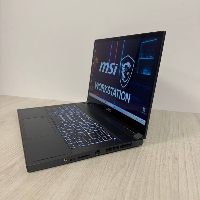 Мобільна робоча станція Б-клас MSI WS66 10TMT / 15.6" (1920x1080) IPS Touch / Intel Core i9-10980HK (8 (16) ядер по 2,4 - 5,3 ГГц) / 32 ГБ DDR4 / 1000 ГБ SSD NVMe / nVidia Quadro RTX 5000 Max-Q, 16 ГБ GDDR6, 256-біт / WebCam б/в - зображення 5