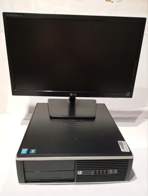 Комплект ПК Б-клас: HP Compaq Pro 6300 SFF / Intel Core i5-3470 (4 ядра по 3,2 - 3,6 ГГц) / 8 ГБ DDR3 / 500 ГБ HDD / Intel HD Graphics 2500 + Монітор LG Flatron E2242C-BN / 22" (1920x1080) TN / 1x VGA / VESA 75x75 б/в - зображення 2