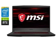 Ігровий ноутбук Б-клас MSI GF65 Thin 9SEXR / 15.6" (1920x1080) IPS / Intel Core i7-9750H (6 (12) ядра по 2.6 - 4.5 GHz) / 16 GB DDR4 / 512 GB SSD NVMe / nVidia GeForce RTX 2060, 6 GB GDDR6, 192-bit / WebCam б/в
