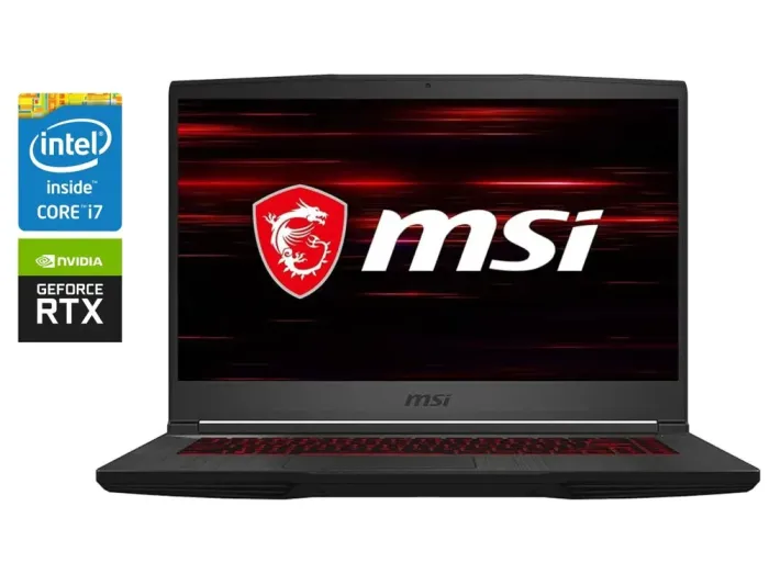 Ігровий ноутбук Б-клас MSI GF65 Thin 9SEXR / 15.6" (1920x1080) IPS / Intel Core i7-9750H (6 (12) ядра по 2.6 - 4.5 GHz) / 16 GB DDR4 / 512 GB SSD NVMe / nVidia GeForce RTX 2060, 6 GB GDDR6, 192-bit / WebCam б/в - зображення 1