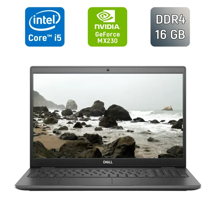 Ноутбук Б-клас Dell Latitude 3510 / 15.6" (1366x768) TN / Intel Core i5-10210U (4 (8) ядра по 1.6 - 4.2 GHz) / 16 GB DDR4 / 256 GB SSD / nVidia GeForce MX230, 2 GB GDDR5, 64-bit / WebCam / HDMI б/в - зображення 1