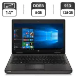 Ноутбук Б-клас HP ProBook 6460b / 14" (1600x900) TN / Intel Core i5-2520M (2 (4) ядра по 2.5 - 3.2 GHz) / 8 GB DDR3 / 128 GB SSD / Intel HD Graphic 3000 / WebCam / DVD-ROM / VGA б/в
