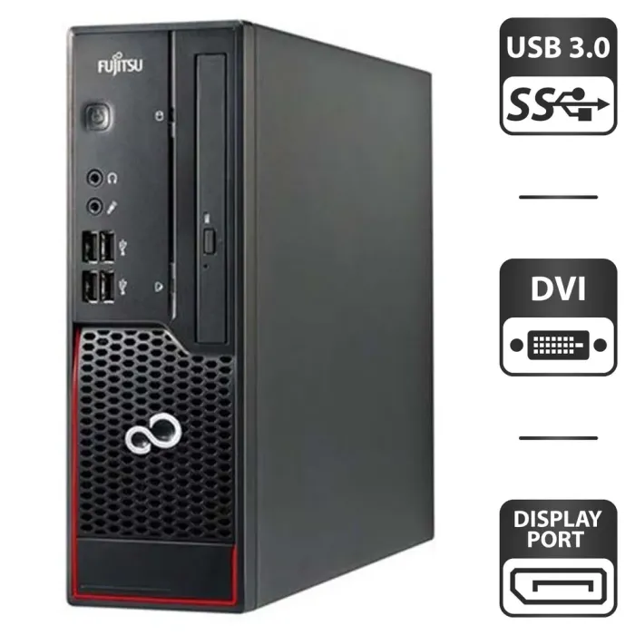 Комп'ютер Fujitsu Esprimo / Core i3-2120 (2(4) ядра по 3.3GHz) / 4GB DDR3 / 250GB HDD / HD Graphics 2000 / DVD-ROM / DVI б/в - зображення 1