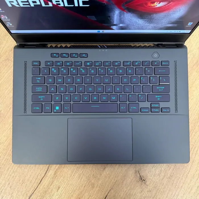 Ігровий ноутбук Б-клас Asus ROG Zephyrus GA503RM / 15.6" (2560x1440) IPS / AMD Ryzen 9 6900HS (8 (16) ядер по 3.3 - 4.9 GHz) / 16 GB DDR5 / 512 GB SSD NVMe / nVidia GeForce RTX 3060, 6 GB GDDR6, 192-bit / WebCam б/в - зображення 7