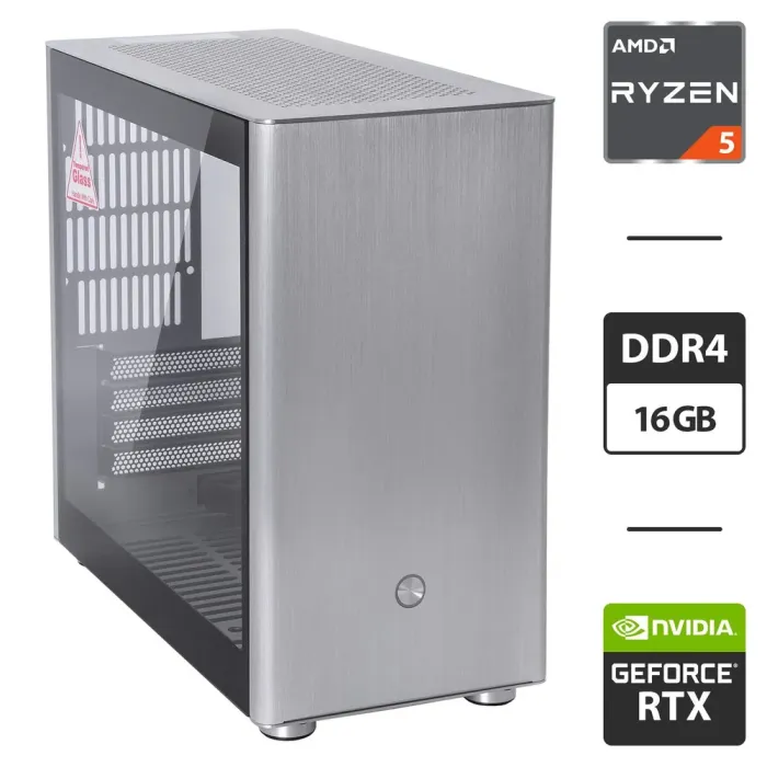 Ігровий ПК Qube V9 Pro Tower / AMD Ryzen 5 5600G (6 (12) ядер по 3.9 - 4.4 GHz) / 16 GB DDR4 / 512 GB SSD M.2 + 1000 GB HDD / nVidia GeForce RTX 3060, 12 GB GDDR6, 192-bit / 650W - зображення 1