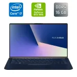 Ігровий ноутбук Asus ZenBook UX534F / 15.6" (1920x1080) IPS / Intel Core i7-10510U (4 (8) ядра по 1.8 - 4.9 GHz) / 16 GB DDR4 / 1000 GB SSD / nVidia GeForce GTX 1650, 4 GB GDDR5, 128-bit / WebCam / Windows 11 б/в
